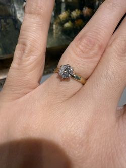 14K Yellow Gold Natural Diamond Beautiful Engagement Wedding Ring 