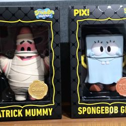 Thrilljoy Pix! Spongebob Ghost & Patrick Mummy Chase Set (With Protectors)