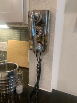 Decorative Mercury Colored Vintage Telephone