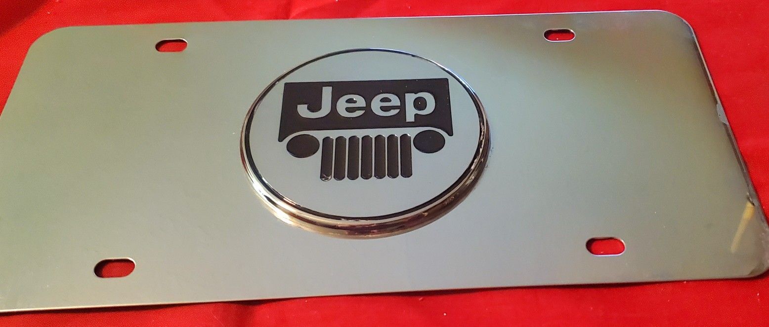JEEP STAINLESS STEEL LICENSE PLATE