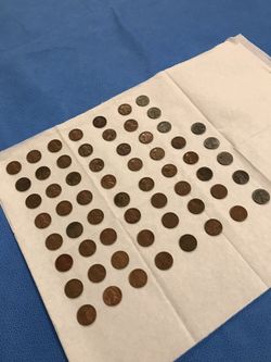 Vintage / Antique Collection Lot Of 60+ Wheat Pennies 