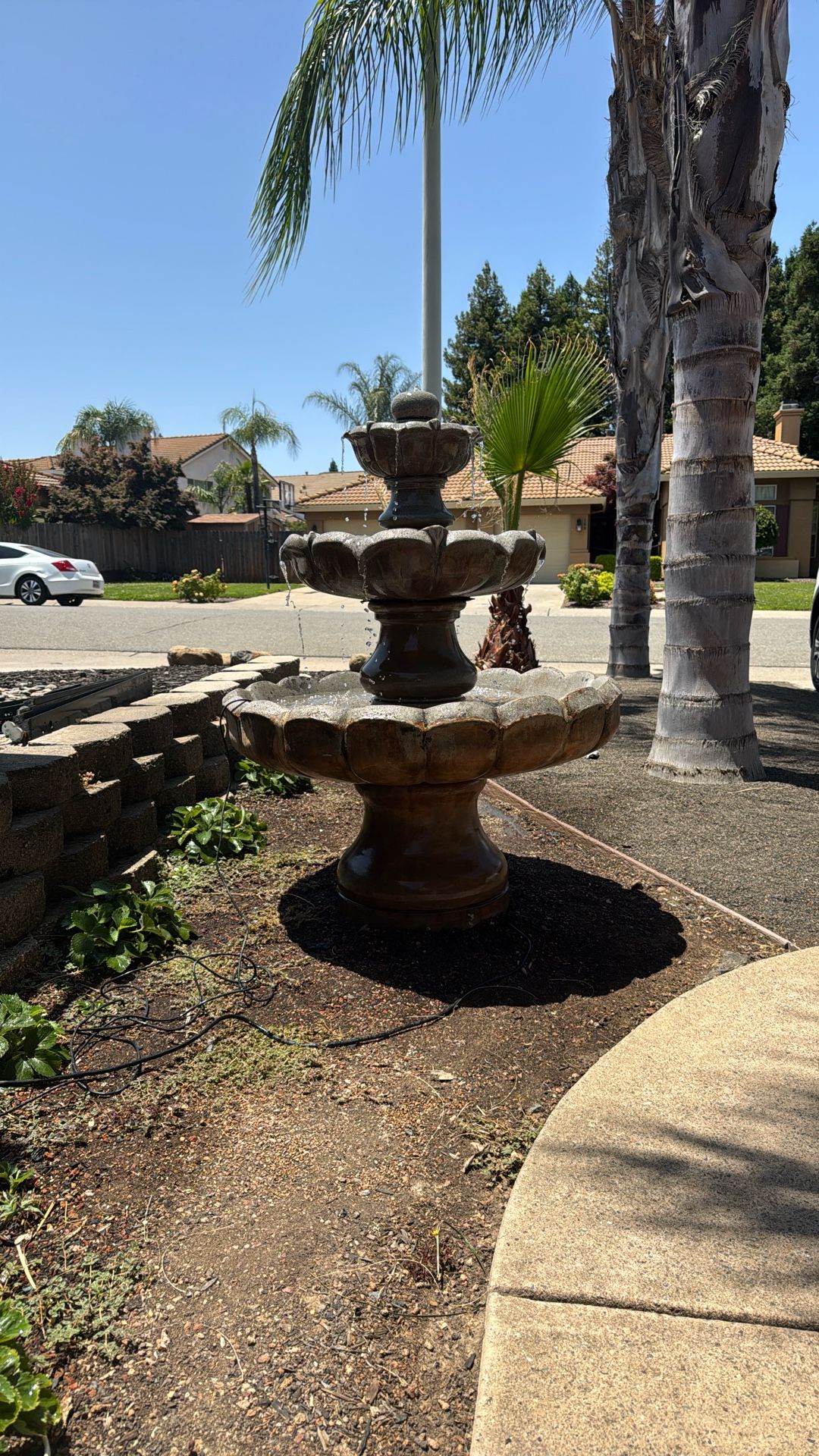 3 Tier Concrete Fountain