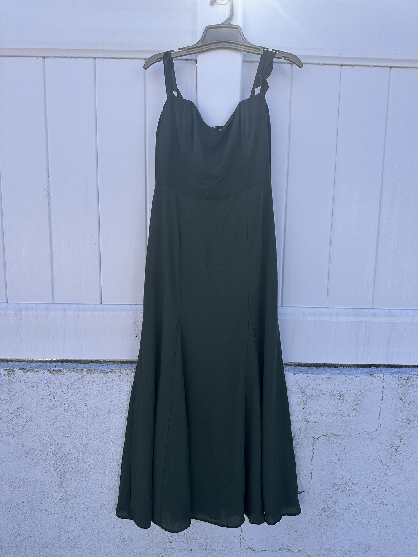 park and fifth bridesmaid dresses ZAPAKA Women Dusty Green Bridesmaid Dress with Lace A-Line V-Neck Open Back Wedding Party Dress, Eucalyptus / US18W