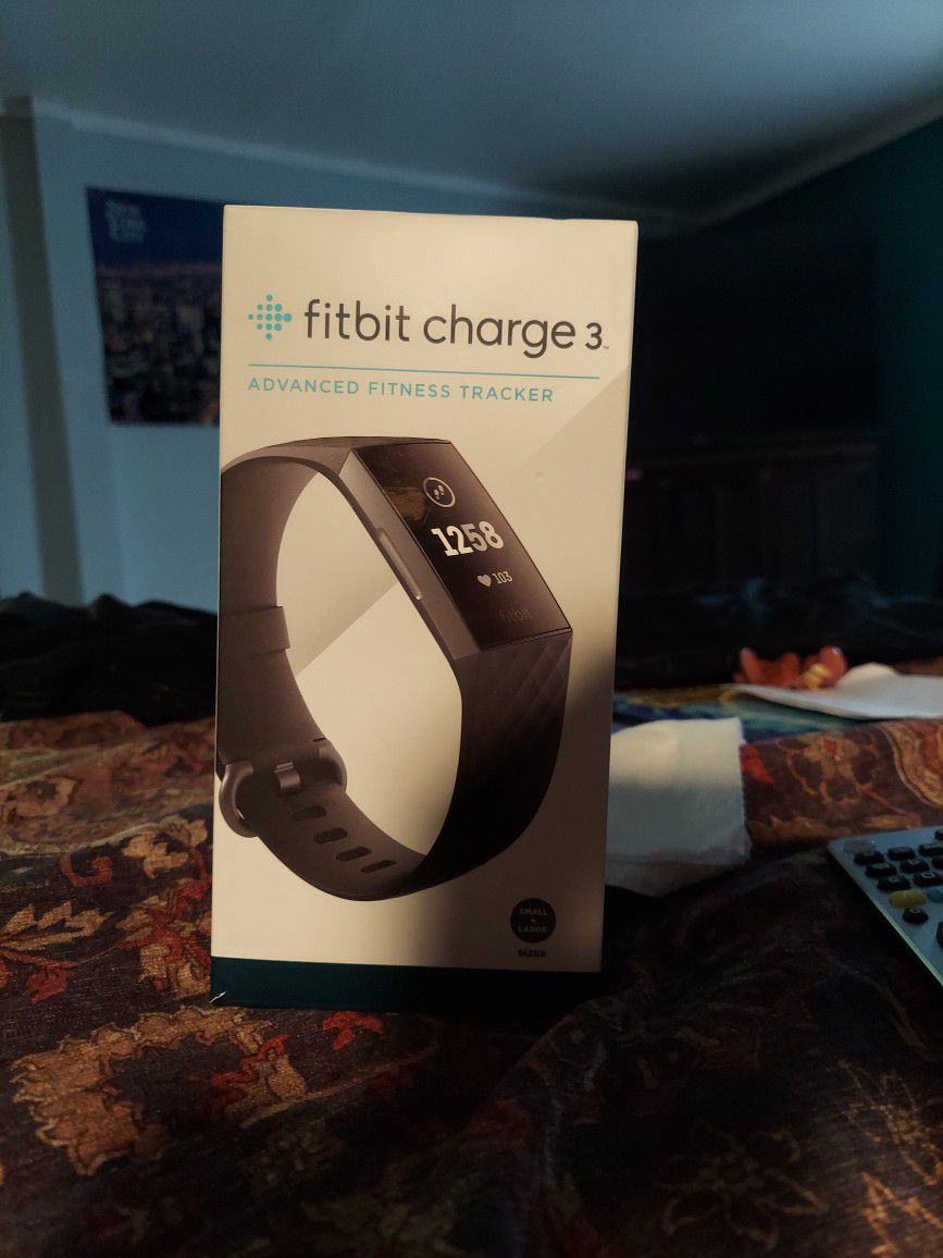 Watch, Fitbit Charge 3 Black Advanced Fitness Tracker!