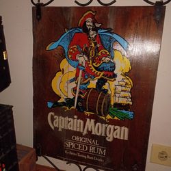 Wood Captain Morgan Sign