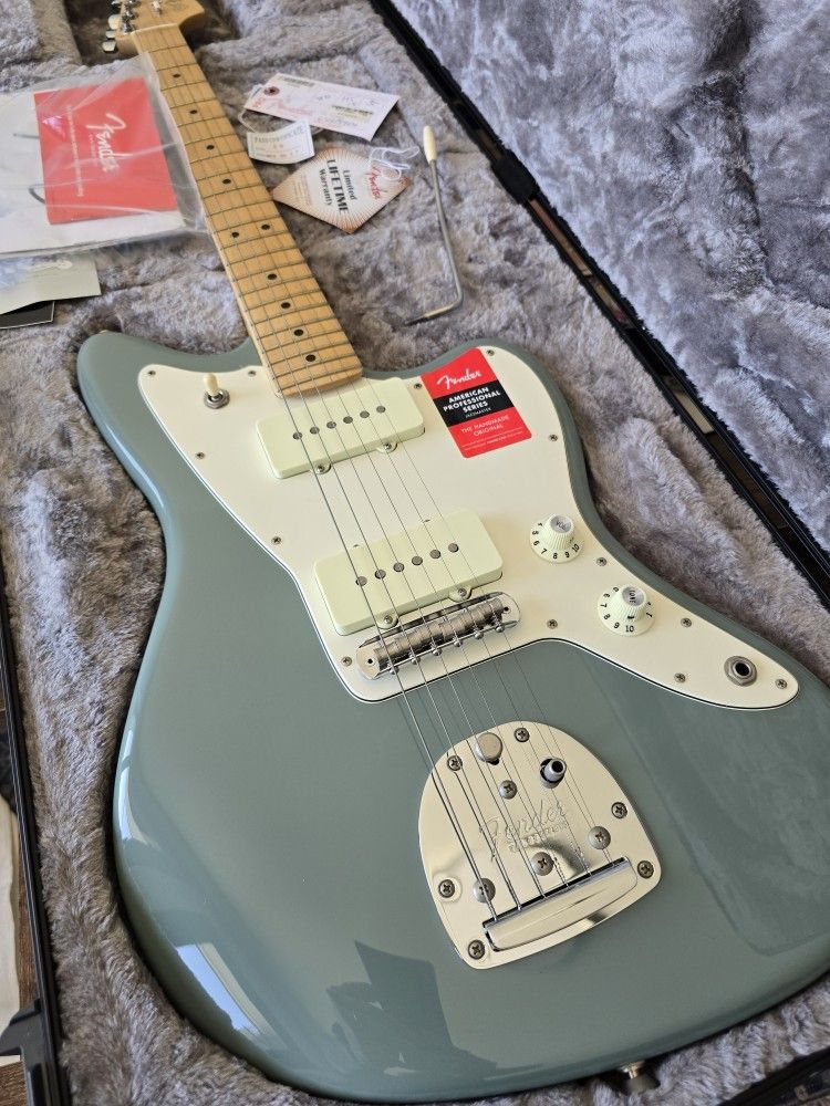 2017ish Fender American Professional Jazzmaster Guitar - Still Has Pickguard Sticker On