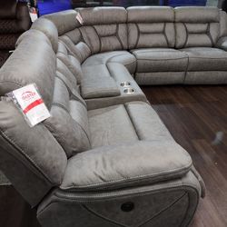New Sectional Sofa With Three Power Recliners