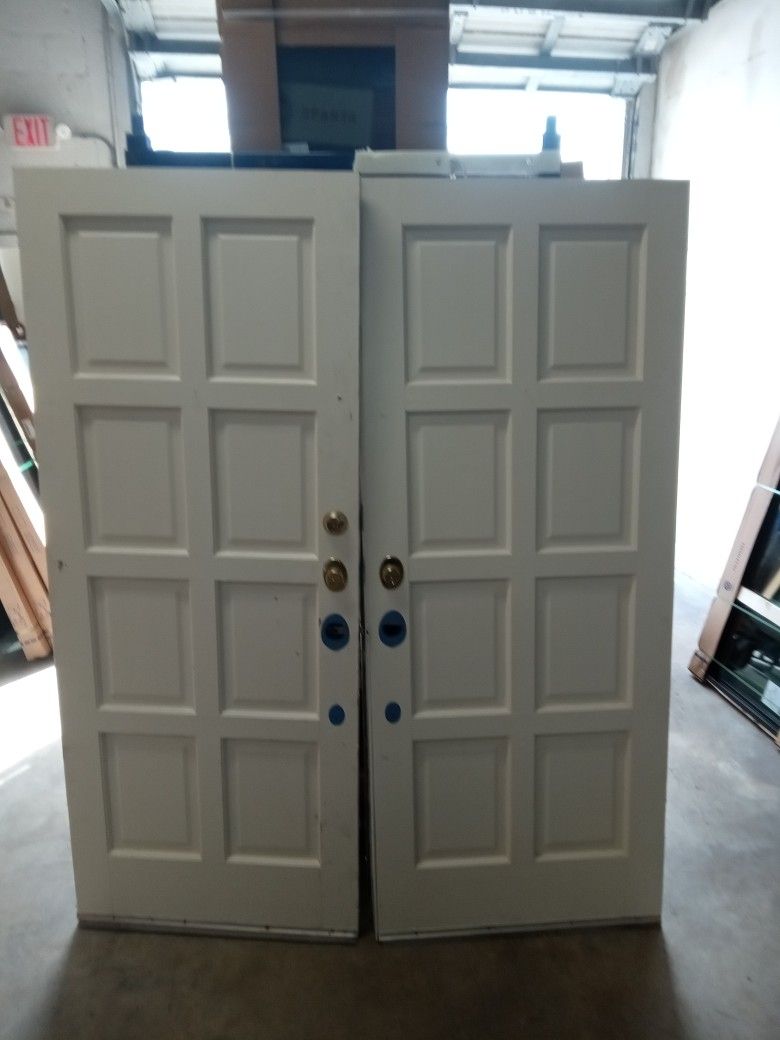Exterior Wood Double Doors 32 X 32 X 80