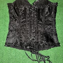 Women's Plus Size 5XL  Black Lace Up Corset