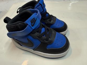 Nike Court Borough Mid 2 TDV Toddler Shoes Game Royal Black  Style