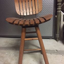 Vintage mid-century counter swivel stool