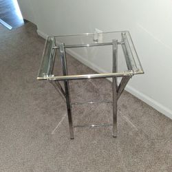 Modern Chrome Side Table