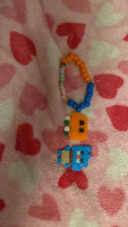 Handmade Gumball & Darwin Perler Bead Set with Matching Bracelet