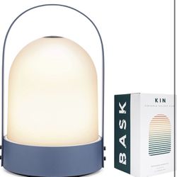 Bask KIN Portable Cordless Lantern Table Lamp | USB Rechargeable | Powerful Long-Lasting 4000mAh Battery | Kids Bedroom | Indoor/Outdoor Light | Easy 