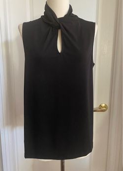 NWT New $78 Michael Kors Black Sleeveless Shirt Top Sizes XS, S Or M