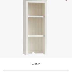 Pottery Barn Aubrey collection White 18" W x 48" H x 14”D Bookcase HUTCH ONLY.