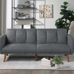 Brand New Grey Futon Sofa Sleeper 