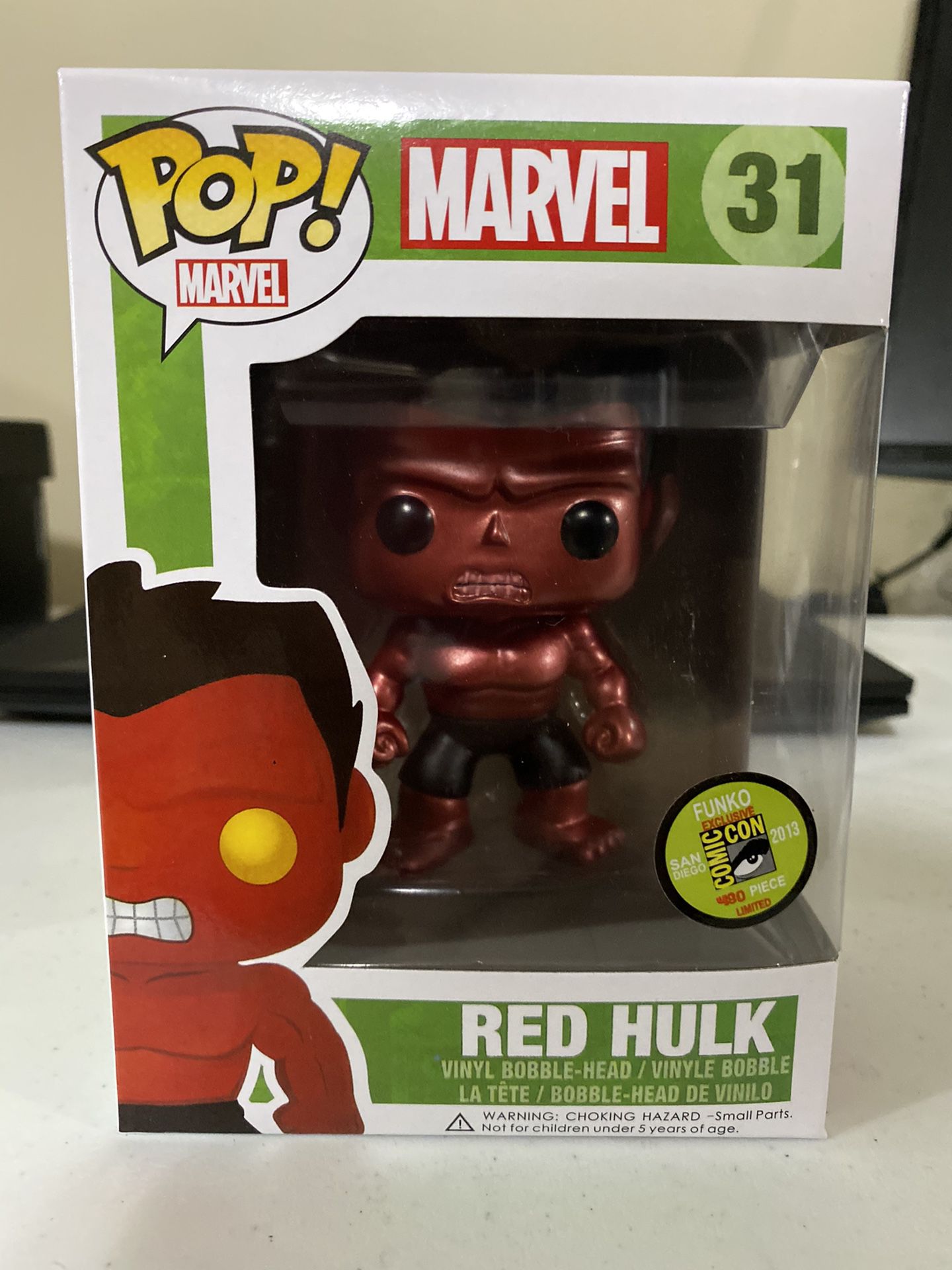Funko Pop Marvel Mettalic Red Hulk 31