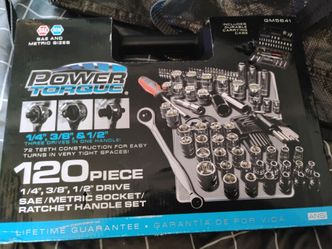 Power Torque 120-piece socket and ratchet tool set NIB