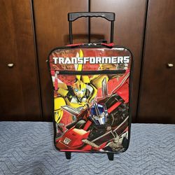 TransFormers Pilot Case Luggage Suitcase Travel Bag Rolling Bag 18"x12" Like New!