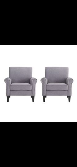 1 Monroe Fabric Club Chair Gray