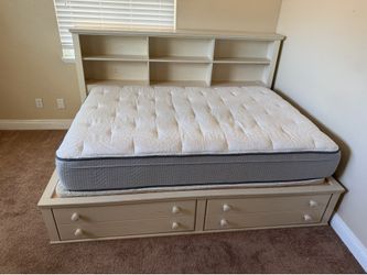 Double bed frame with mattress included!