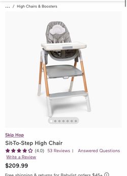 Sit-to- step high chair
