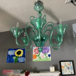 Teal Chandelier 