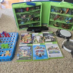 XBOX 360 6 Games, Skylander Toys, Pad & Kinect