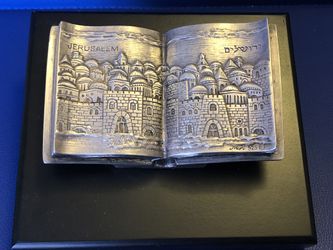 Rare Silver Jerusalem In The Form Of Book