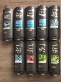 Lot of 9 Dove men care body wash
