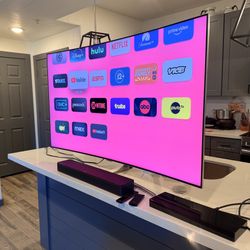 Qled 55” Curved Samsung Smart Tv UHD HDR 4k 120hz 2160p! 