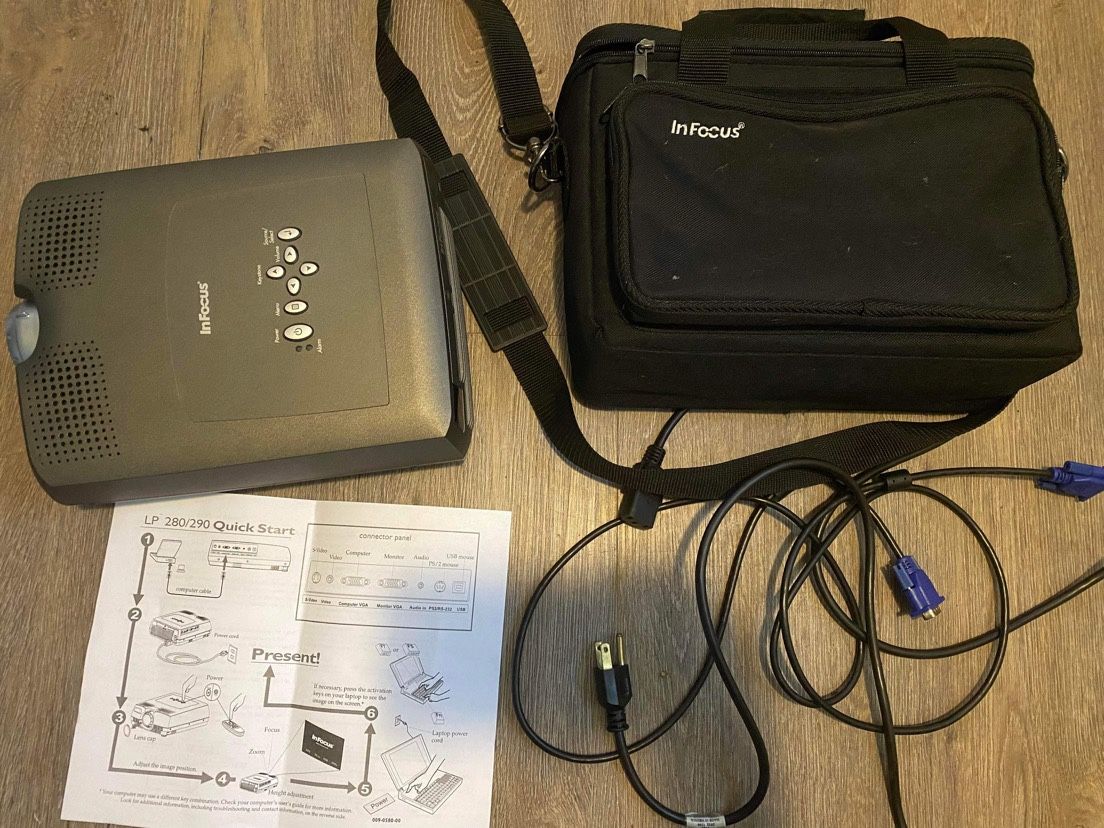 InFocus Desktop Projector With Bag & Remote