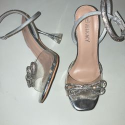 Rhinestone Heels Womens Size 6