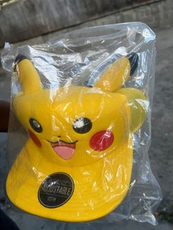 Pokémon Pikachu big face CK, cap hat, license, yellow