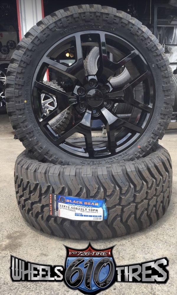 22” BLACK WHEELS & 33” MUD TERRAIN TIRESFINANCING AVAILABLE