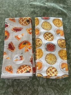 Thanksgiving pie kitchen towels