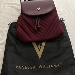 Vanessa Williams Red Quilted Backpack Handbag Purse NWT