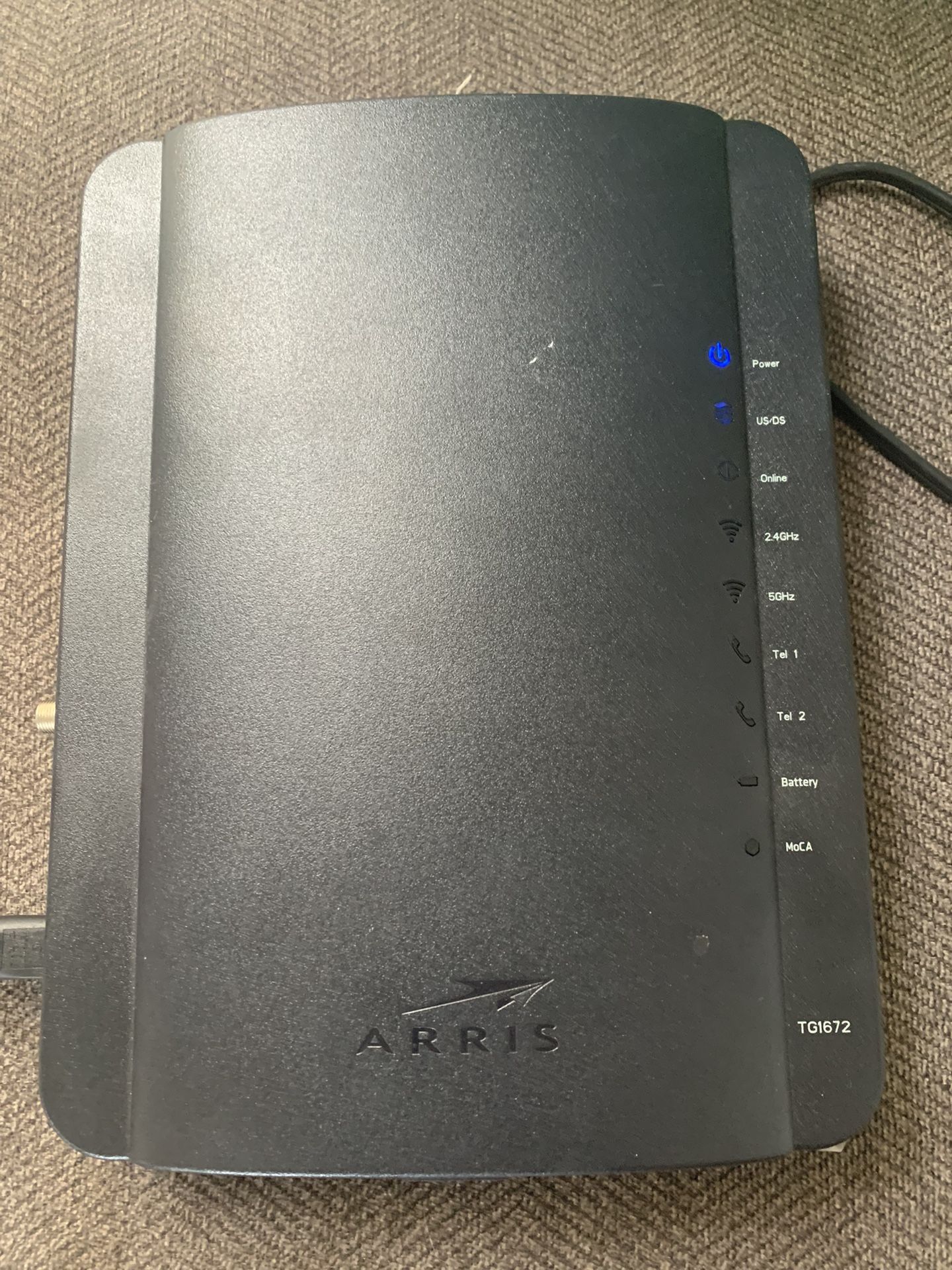 Arris TG1672G Touchstone Telephony Gateway WIFI (2.5/5.0GHz) Cable Modem/Router