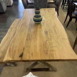 Betsy Natural Live Edge Acacia Dining Table
