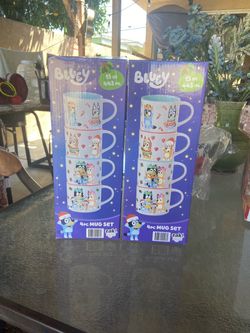 Bluey Christmas 4-Piece Stackable Mug Set
