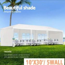 10x30 Outdoor Canopy Tent with  Removable Sidewalls, Waterproof Party Tent Gazebo, Outdoor Canopy for Parties, Weddings & Gatherings, White