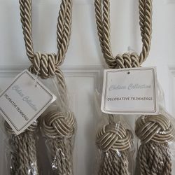 $25.00 - (7) Elegant Tassels Or Curtain Tie Backs!  (1) Set By Chelsea Collection, NEW!  (5) Assorted Brands! 