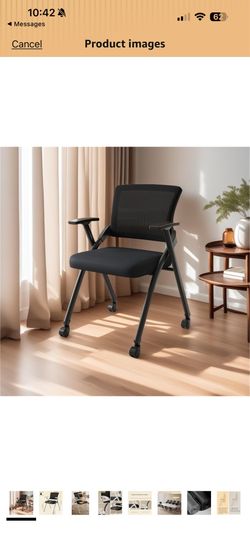 35.4in Folding Office Chair Stackable Conference Room Chairs Foldable Chairs with Cushion Ergonomic Desk Chairs Collapsible Gaming Chair with Foldable