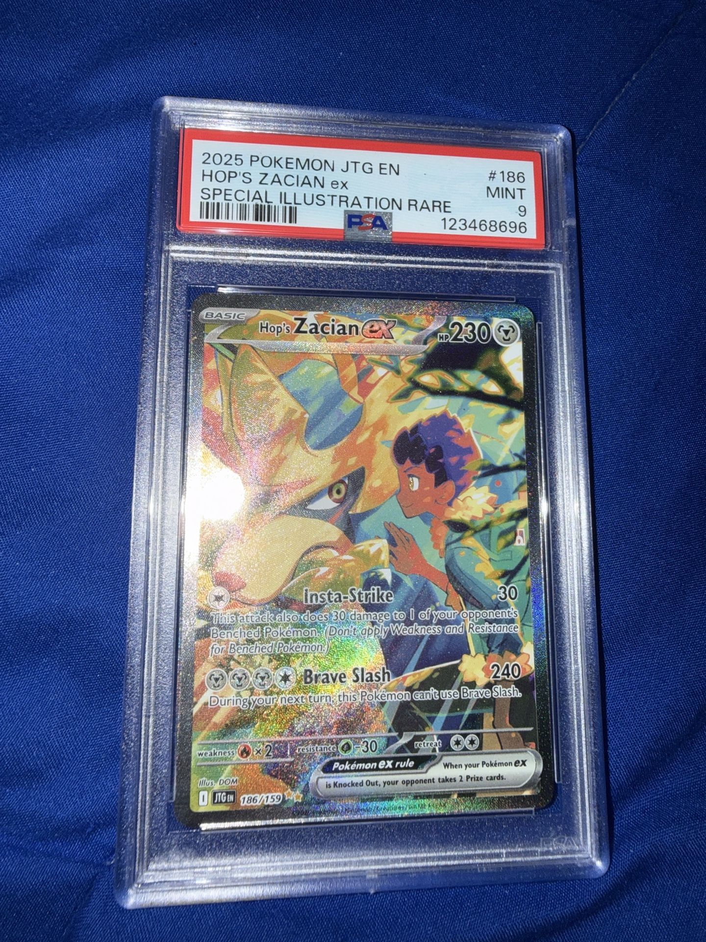 Pokemon Hops Zacian Ex SIR Psa 9