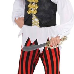 Pretty Scoundrel Pirate Captain Halloween Dress up Costume Child Small