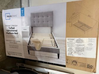 Tufted Upholstered Twin Platform Bed
