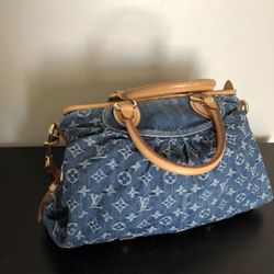 Louis Vuitton authentic denim blue MM