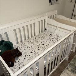 Baby Crib, Dresser And Changing Table