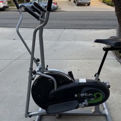 Body Rider Dual Trainer: 2-in-1 Elliptical & Exercise Bike (Space Saver)